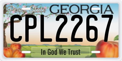 GA license plate CPL2267