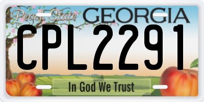 GA license plate CPL2291