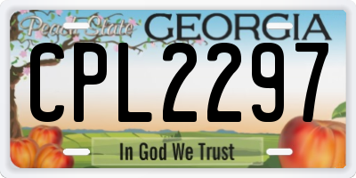 GA license plate CPL2297