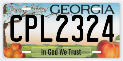 GA license plate CPL2324
