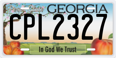 GA license plate CPL2327