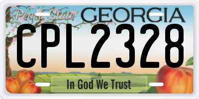 GA license plate CPL2328
