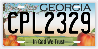 GA license plate CPL2329