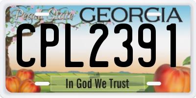 GA license plate CPL2391