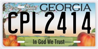 GA license plate CPL2414