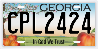 GA license plate CPL2424