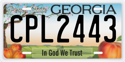 GA license plate CPL2443