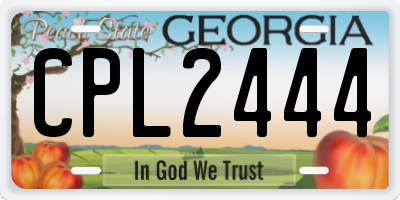 GA license plate CPL2444