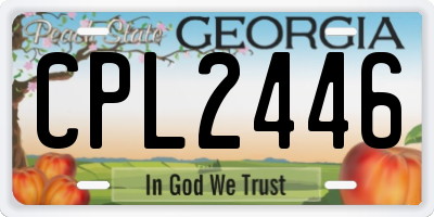 GA license plate CPL2446