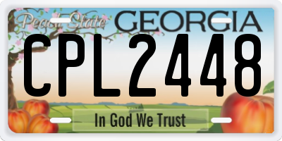 GA license plate CPL2448