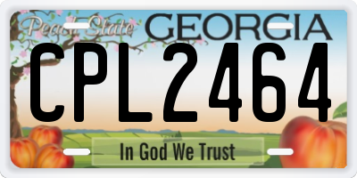 GA license plate CPL2464