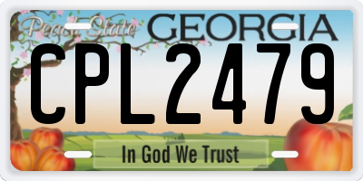 GA license plate CPL2479