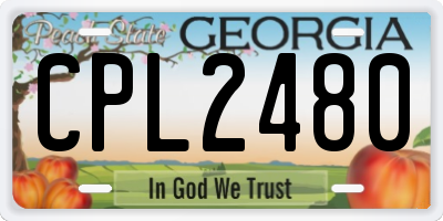 GA license plate CPL2480