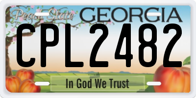 GA license plate CPL2482