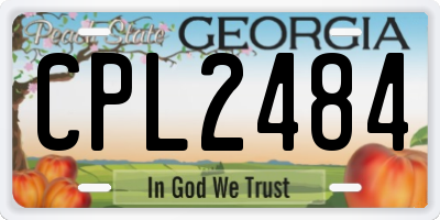 GA license plate CPL2484