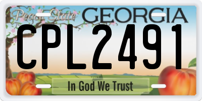 GA license plate CPL2491