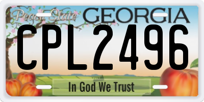GA license plate CPL2496