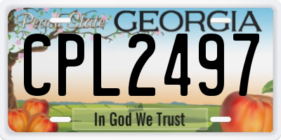 GA license plate CPL2497