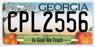 GA license plate CPL2556