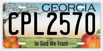 GA license plate CPL2570