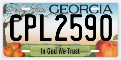 GA license plate CPL2590