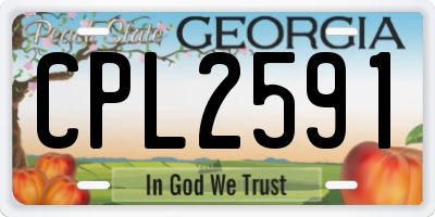 GA license plate CPL2591