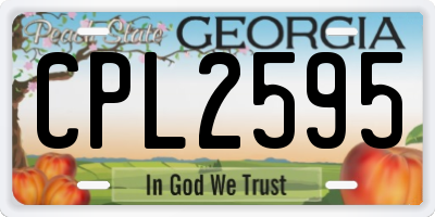GA license plate CPL2595