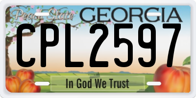GA license plate CPL2597