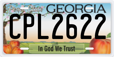 GA license plate CPL2622