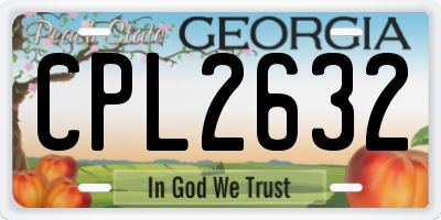 GA license plate CPL2632