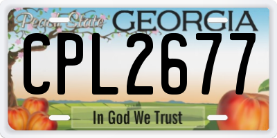 GA license plate CPL2677