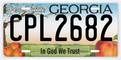 GA license plate CPL2682