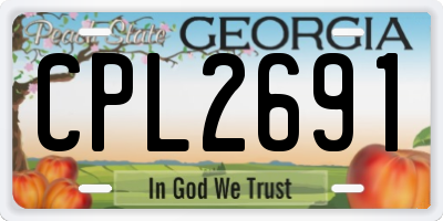 GA license plate CPL2691
