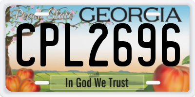 GA license plate CPL2696
