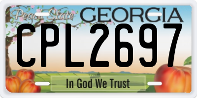GA license plate CPL2697