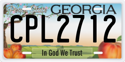 GA license plate CPL2712