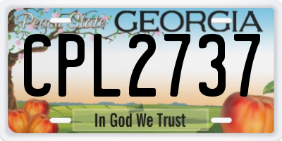 GA license plate CPL2737