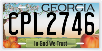 GA license plate CPL2746