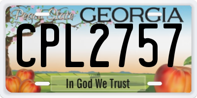 GA license plate CPL2757