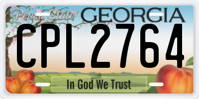 GA license plate CPL2764