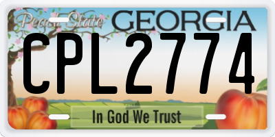 GA license plate CPL2774