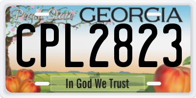 GA license plate CPL2823