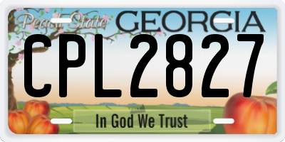 GA license plate CPL2827