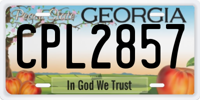 GA license plate CPL2857