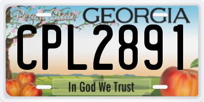 GA license plate CPL2891