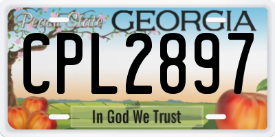 GA license plate CPL2897