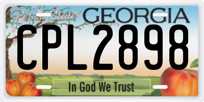 GA license plate CPL2898