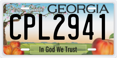 GA license plate CPL2941