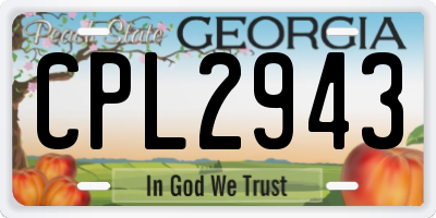 GA license plate CPL2943
