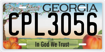 GA license plate CPL3056